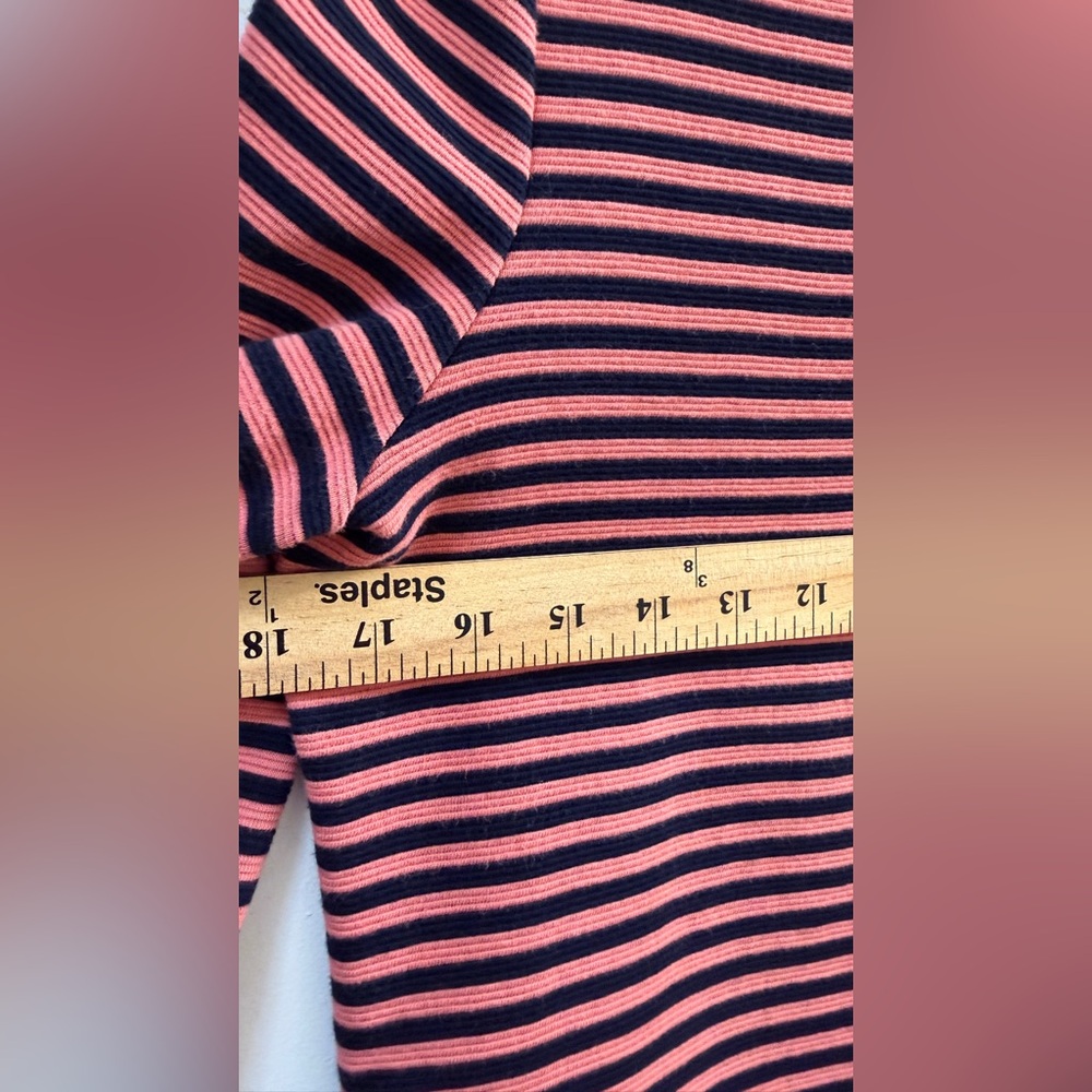 Talbots Striped Boat Neck Top with Sleeve Zippers S - Picture 7 of 9